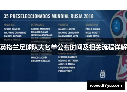 英格兰足球队大名单公布时间及相关流程详解